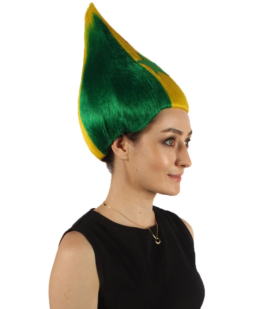 FLAGWIGS Women's Senegal Flag Sport Troll Wig | Premium Breathable Capless Cap 6 FLAGWIGS Women's Senegal Flag Sport Troll Wig | Premium Breathable Capless Cap