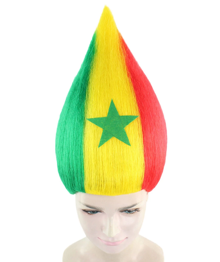 FLAGWIGS Women's Senegal Flag Sport Troll Wig | Premium Breathable Capless Cap 7 FLAGWIGS Women's Senegal Flag Sport Troll Wig | Premium Breathable Capless Cap