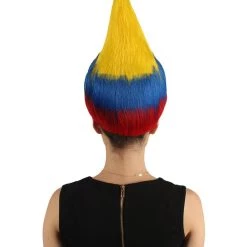 FLAGWIGS Colombia Flag Sport Troll Wig | Premium Breathable Capless Cap Women's