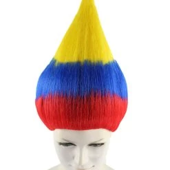 FLAGWIGS Colombia Flag Sport Troll Wig | Premium Breathable Capless Cap Women's