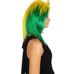 FLAGWIGS Women's Senegal Flag Sport Mullet Wig | Premium Breathable Capless Cap