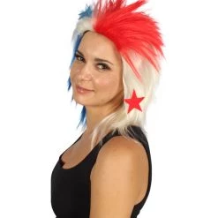 FLAGWIGS Panama Flag Sport Mullet Wig | Premium Breathable Capless Cap Women's
