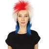 FLAGWIGS Costa Rica Flag Sport Mullet Wig | Premium Breathable Capless Cap Women's