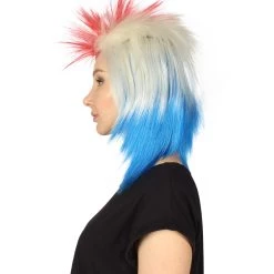 FLAGWIGS Costa Rica Flag Sport Mullet Wig | Premium Breathable Capless Cap Women's