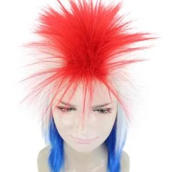 FLAGWIGS Costa Rica Flag Sport Mullet Wig | Premium Breathable Capless Cap Women's 11 FLAGWIGS Costa Rica Flag Sport Mullet Wig | Premium Breathable Capless Cap Women's