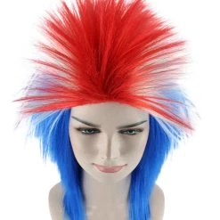 FLAGWIGS Women's Iceland Flag Sport Mullet Wig | National Pride Red White Blue Wig | Premium Breathable Capless Cap 13 FLAGWIGS Women's Iceland Flag Sport Mullet Wig | National Pride Red White Blue Wig | Premium Breathable Capless Cap