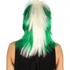 FLAGWIGS Nigeria Flag Sport Mullet Wig | Premium Breathable Capless Cap Women's