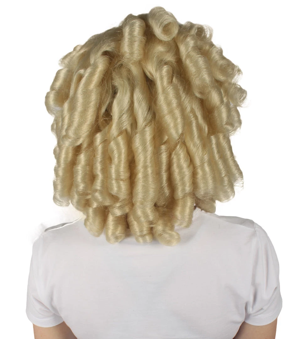 HPO Womens Colonial Historical Blonde Curly Wig | Premium Breathable Capless Cap 4 HPO Womens Colonial Historical Blonde Curly Wig | Premium Breathable Capless Cap
