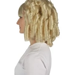 HPO Womens Colonial Historical Blonde Curly Wig | Premium Breathable Capless Cap 11 HPO Womens Colonial Historical Blonde Curly Wig | Premium Breathable Capless Cap