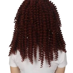 HPO Womens Colonial Historical Auburn Curly Wig | Premium Breathable Capless Cap Women's