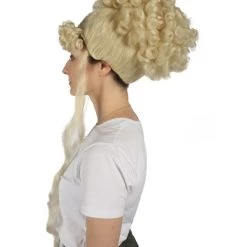 HPO Women's Womens Colonial Historical Curly Wigs | Blonde Cosplay Wig | Premium Breathable Capless Cap 10 HPO Women's Womens Colonial Historical Curly Wigs | Blonde Cosplay Wig | Premium Breathable Capless Cap