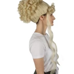 HPO Women's Womens Colonial Historical Curly Wigs | Blonde Cosplay Wig | Premium Breathable Capless Cap 12 HPO Women's Womens Colonial Historical Curly Wigs | Blonde Cosplay Wig | Premium Breathable Capless Cap