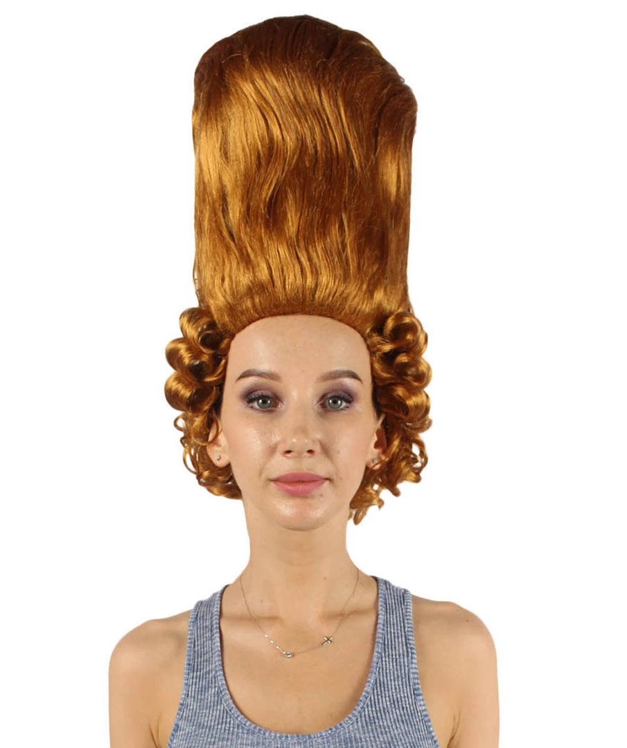 HPO Womens Colonial Historical Curly Wigs | Auburn Cosplay Wig | Premium Breathable Capless Cap Women's 1 HPO Womens Colonial Historical Curly Wigs | Auburn Cosplay Wig | Premium Breathable Capless Cap Women's