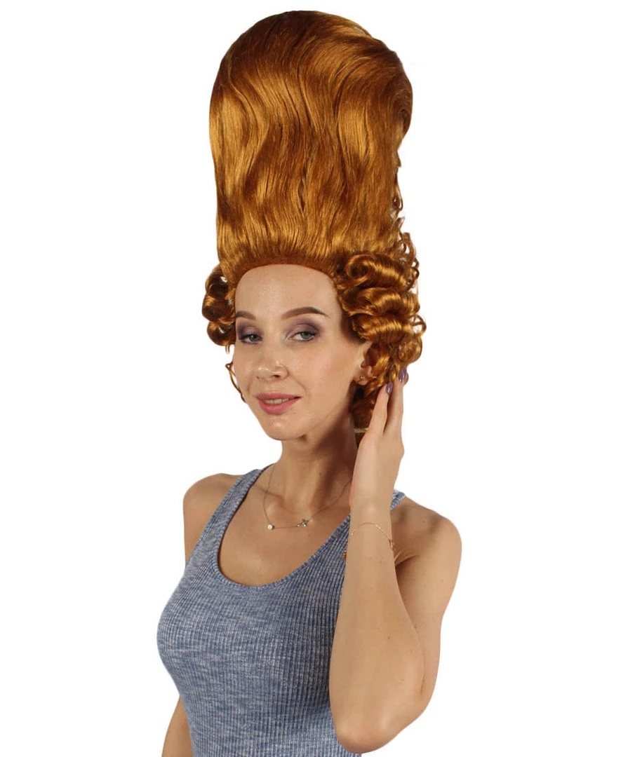 HPO Womens Colonial Historical Curly Wigs | Auburn Cosplay Wig | Premium Breathable Capless Cap Women's 2 HPO Womens Colonial Historical Curly Wigs | Auburn Cosplay Wig | Premium Breathable Capless Cap Women's