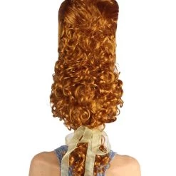 HPO Womens Colonial Historical Curly Wigs | Auburn Cosplay Wig | Premium Breathable Capless Cap Women's 11 HPO Womens Colonial Historical Curly Wigs | Auburn Cosplay Wig | Premium Breathable Capless Cap Women's