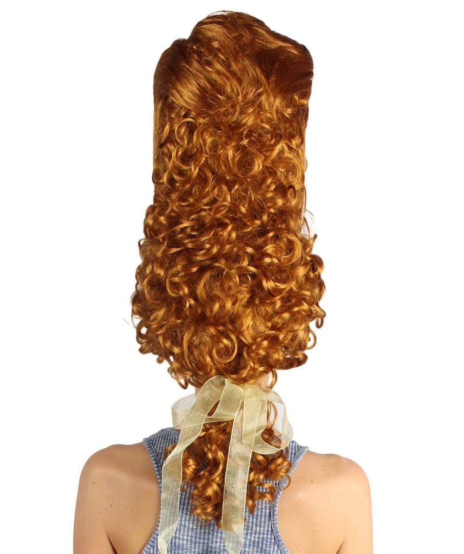 HPO Womens Colonial Historical Curly Wigs | Auburn Cosplay Wig | Premium Breathable Capless Cap Women's 4 HPO Womens Colonial Historical Curly Wigs | Auburn Cosplay Wig | Premium Breathable Capless Cap Women's