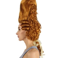 HPO Womens Colonial Historical Curly Wigs | Auburn Cosplay Wig | Premium Breathable Capless Cap Women's 10 HPO Womens Colonial Historical Curly Wigs | Auburn Cosplay Wig | Premium Breathable Capless Cap Women's