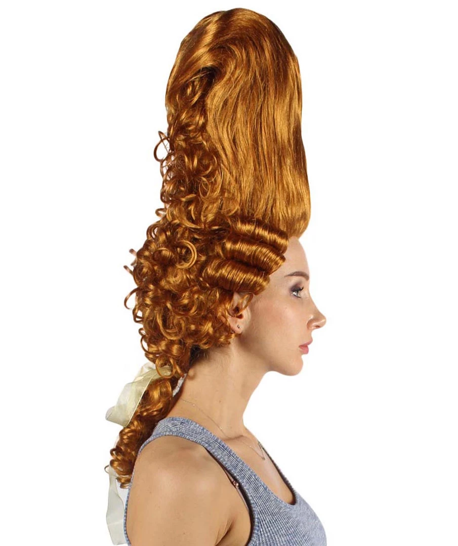 HPO Womens Colonial Historical Curly Wigs | Auburn Cosplay Wig | Premium Breathable Capless Cap Women's 6 HPO Womens Colonial Historical Curly Wigs | Auburn Cosplay Wig | Premium Breathable Capless Cap Women's