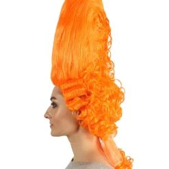HPO Women's Colonial Historical Curly Wigs | Orange Cosplay Wig | Premium Breathable Capless Cap 10 HPO Women's Colonial Historical Curly Wigs | Orange Cosplay Wig | Premium Breathable Capless Cap