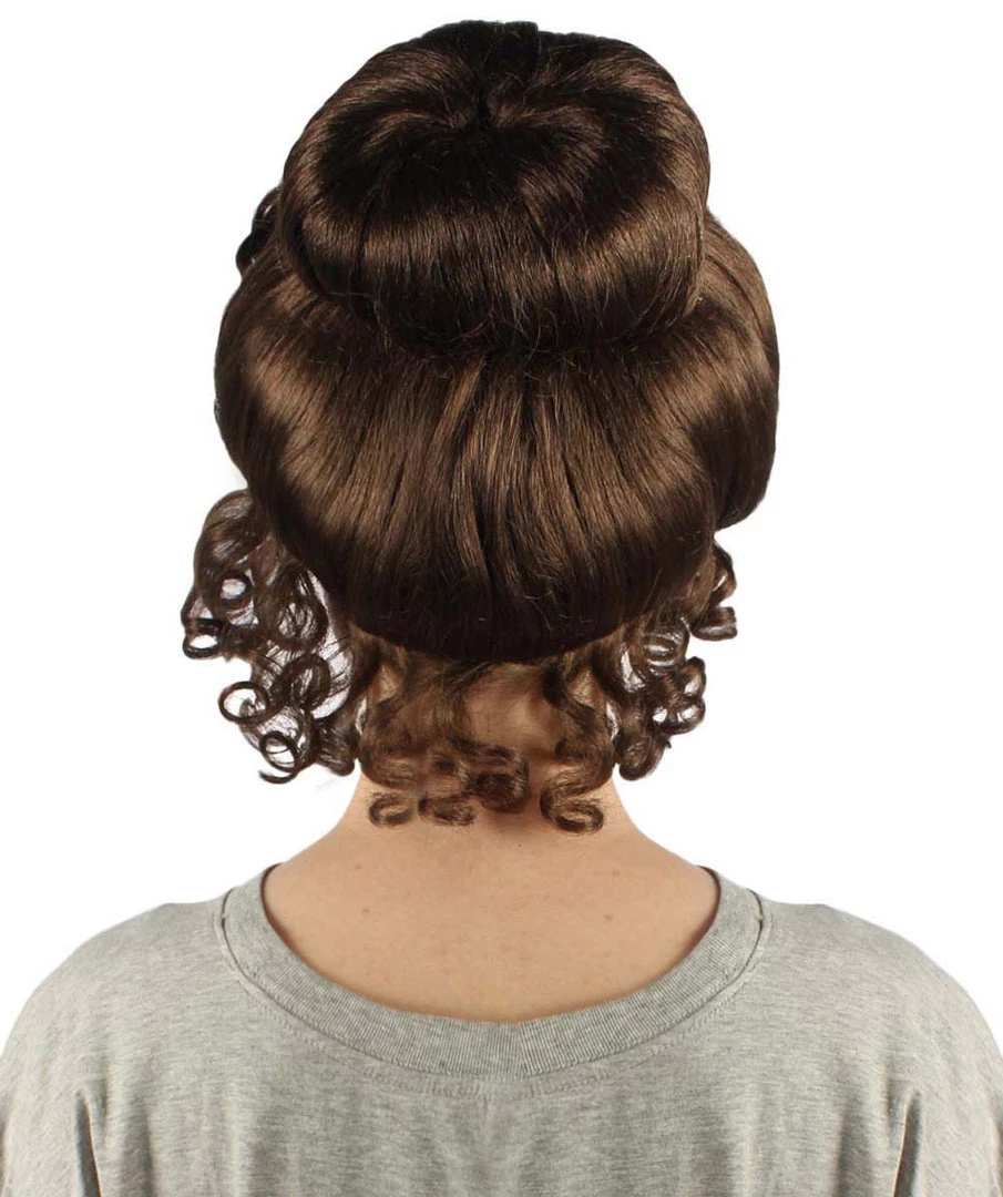 HPO Women's Colonial Historical Wigs | Dark Brown Cosplay Wigs | Premium Breathable Capless Cap 4 HPO Women's Colonial Historical Wigs | Dark Brown Cosplay Wigs | Premium Breathable Capless Cap