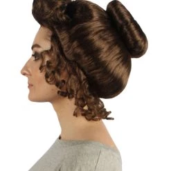 HPO Women's Colonial Historical Wigs | Dark Brown Cosplay Wigs | Premium Breathable Capless Cap 10 HPO Women's Colonial Historical Wigs | Dark Brown Cosplay Wigs | Premium Breathable Capless Cap