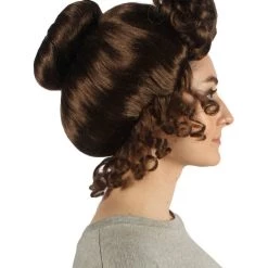 HPO Women's Colonial Historical Wigs | Dark Brown Cosplay Wigs | Premium Breathable Capless Cap 12 HPO Women's Colonial Historical Wigs | Dark Brown Cosplay Wigs | Premium Breathable Capless Cap