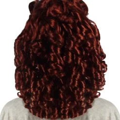 HPO Women's Colonial Curly Wigs | Auburn Cosplay Halloween Wigs | Premium Breathable Capless Cap 11 HPO Women's Colonial Curly Wigs | Auburn Cosplay Halloween Wigs | Premium Breathable Capless Cap