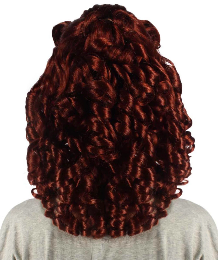 HPO Women's Colonial Curly Wigs | Auburn Cosplay Halloween Wigs | Premium Breathable Capless Cap 4 HPO Women's Colonial Curly Wigs | Auburn Cosplay Halloween Wigs | Premium Breathable Capless Cap
