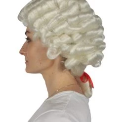 HPO Women's Womens Colonial Lady Historical Wigs | Lt. Blonde Cosplay Wig | Premium Breathable Capless Cap