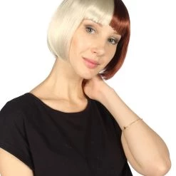 HPO Womens Two-tone Short Bob Wig | Multiple Color Collection | Premium Breathable Capless Cap
