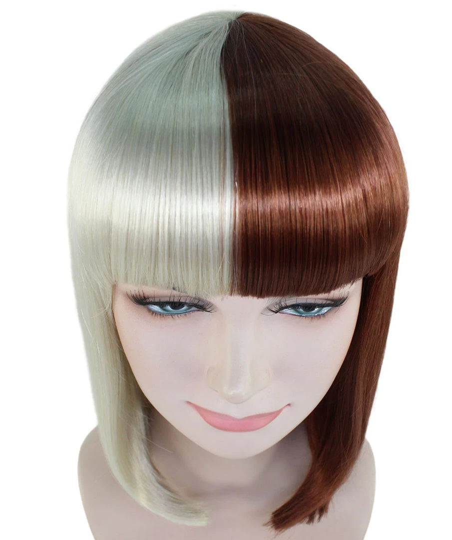 HPO Womens Two-tone Medium Bob Wig | Multiple Color Collection | Premium Breathable Capless Cap Women's Wigs 19 HPO Womens Two-tone Medium Bob Wig | Multiple Color Collection | Premium Breathable Capless Cap Women's Wigs