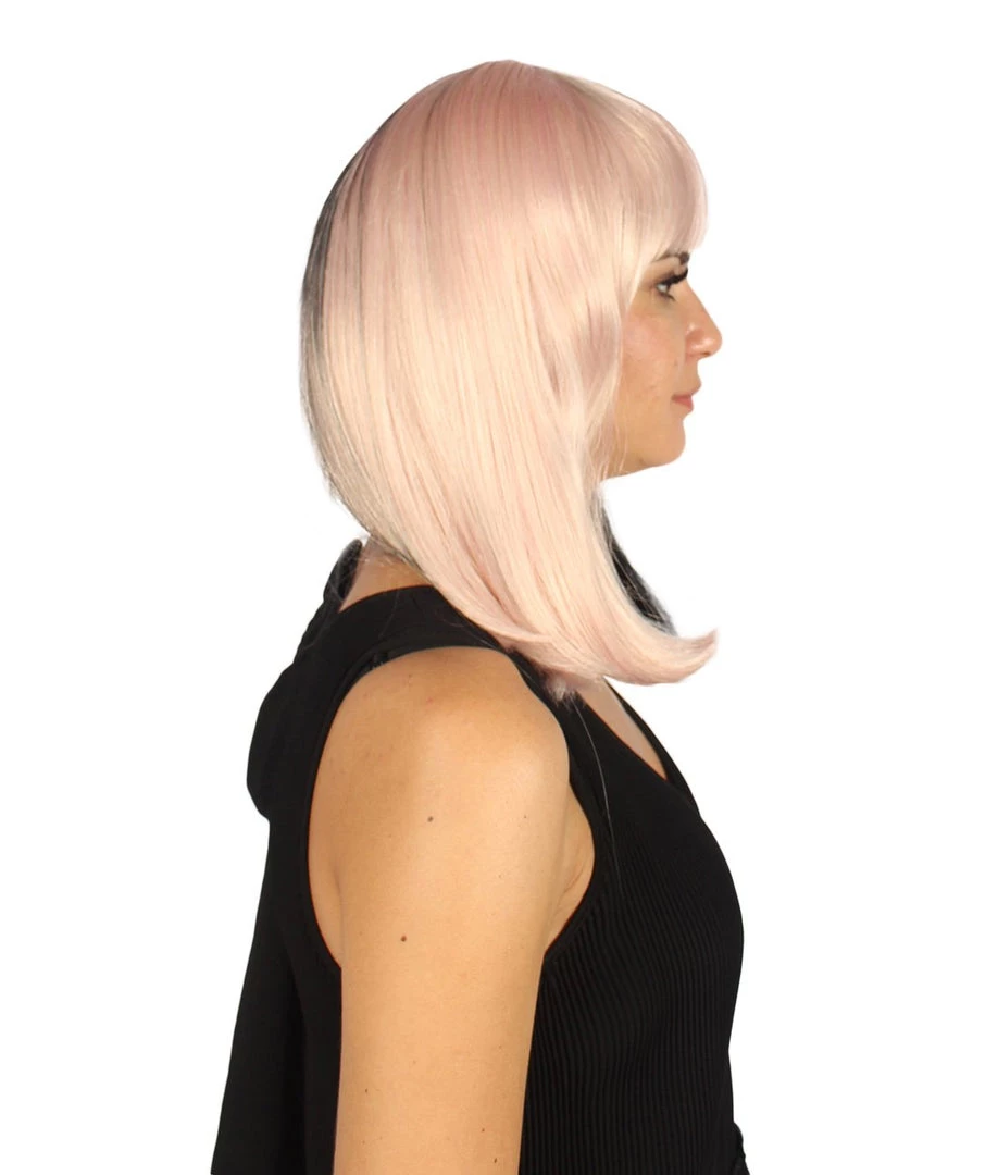 HPO Womens Two-tone Medium Bob Wig | Multiple Color Collection | Premium Breathable Capless Cap Women's Wigs 54 HPO Womens Two-tone Medium Bob Wig | Multiple Color Collection | Premium Breathable Capless Cap Women's Wigs