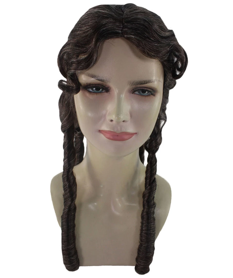 HPO Womens Colonial Lady Wig | Dark Brown Curly Historical Wigs | Premium Breathable Capless Cap 7 HPO Womens Colonial Lady Wig | Dark Brown Curly Historical Wigs | Premium Breathable Capless Cap