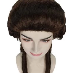 HPO Women's Womens Colonial Lady Wig | White Historical Wigs | Premium Breathable Capless Cap