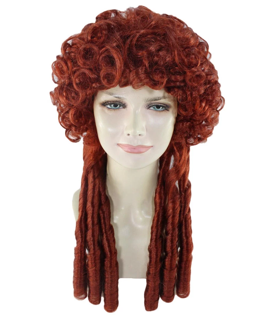 HPO Women's Womens 18th Century Colonial Lady Wig | Dark Brown Historical Wigs 7 HPO Women's Womens 18th Century Colonial Lady Wig | Dark Brown Historical Wigs