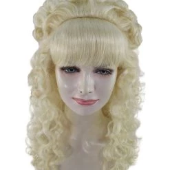 HPO Womens Colonial Lady Curly Wig | Blonde Historical Wigs | Premium Breathable Capless Cap 15 HPO Womens Colonial Lady Curly Wig | Blonde Historical Wigs | Premium Breathable Capless Cap