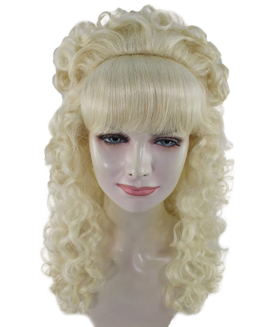 HPO Womens Colonial Lady Curly Wig | Blonde Historical Wigs | Premium Breathable Capless Cap 7 HPO Womens Colonial Lady Curly Wig | Blonde Historical Wigs | Premium Breathable Capless Cap