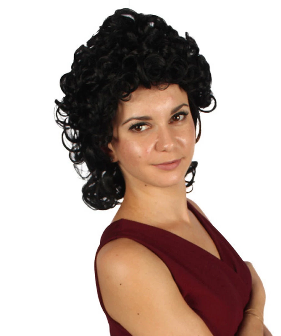 HPO Womens Colonial Lady Curly Wig | Black Historical Wig | Premium Breathable Capless Cap Women's 6 HPO Womens Colonial Lady Curly Wig | Black Historical Wig | Premium Breathable Capless Cap Women's