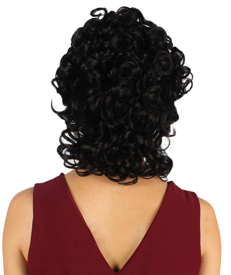 HPO Womens Colonial Lady Curly Wig | Black Historical Wig | Premium Breathable Capless Cap Women's 4 HPO Womens Colonial Lady Curly Wig | Black Historical Wig | Premium Breathable Capless Cap Women's