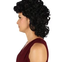 HPO Womens Colonial Lady Curly Wig | Black Historical Wig | Premium Breathable Capless Cap Women's 11 HPO Womens Colonial Lady Curly Wig | Black Historical Wig | Premium Breathable Capless Cap Women's