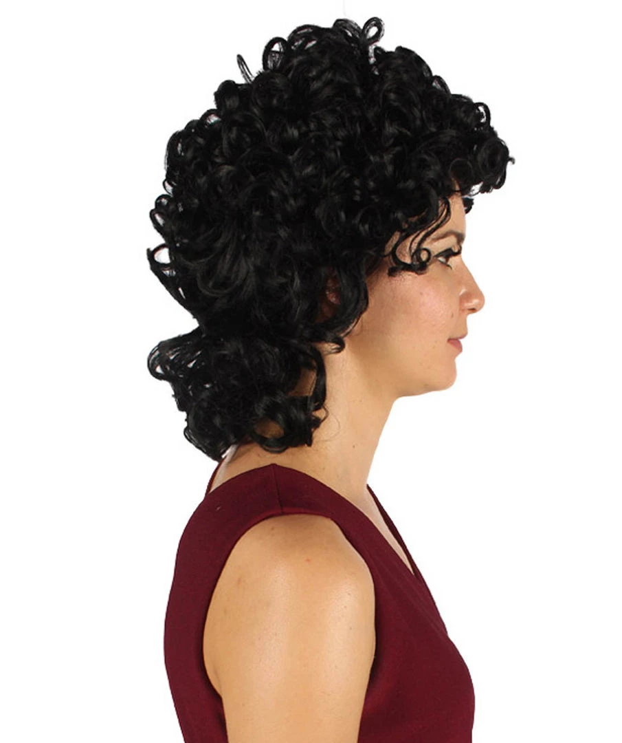 HPO Womens Colonial Lady Curly Wig | Black Historical Wig | Premium Breathable Capless Cap Women's 5 HPO Womens Colonial Lady Curly Wig | Black Historical Wig | Premium Breathable Capless Cap Women's