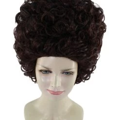 HPO Womens 70's Hippie Disco Wig | Dark Brown Vintage Halloween Wigs Women's 15 HPO Womens 70's Hippie Disco Wig | Dark Brown Vintage Halloween Wigs Women's