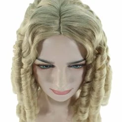 HPO Womens Colonial Lady Blonde Wig | Historical Character Cosplay Halloween Wig | Premium Breathable Capless Cap 15 HPO Womens Colonial Lady Blonde Wig | Historical Character Cosplay Halloween Wig | Premium Breathable Capless Cap