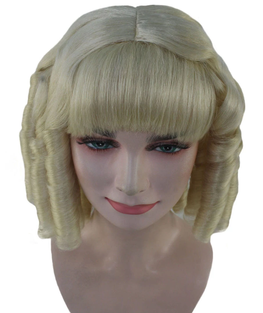 HPO French Colonial Curly Wig | Blonde Historical Wigs | Premium Breathable Capless Cap 8 HPO French Colonial Curly Wig | Blonde Historical Wigs | Premium Breathable Capless Cap
