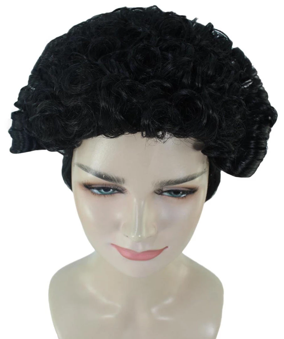 HPO Womens French Colonial Historical Wig | Black Cosplay Wigs | Premium Breathable Capless Cap 7 HPO Womens French Colonial Historical Wig | Black Cosplay Wigs | Premium Breathable Capless Cap