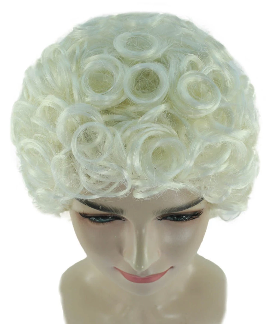 HPO Women's Women Colonial Historical Curly Wig | Blonde Cosplay Wigs | Premium Breathable Capless Cap 8 HPO Women's Women Colonial Historical Curly Wig | Blonde Cosplay Wigs | Premium Breathable Capless Cap