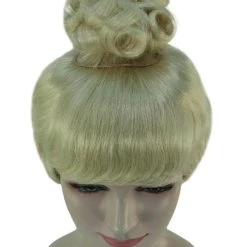 HPO Womens Colonial Ladies 18th Century Wig | Blonde Historical Wigs | Premium Breathable Capless Cap