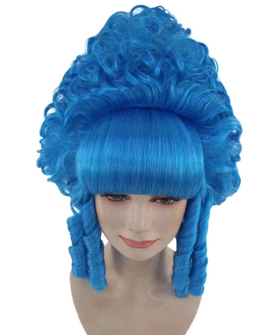 HPO Womens French Colonial Marie Antoinette Wig | Neon Pink Historical Cosplay Wigs | Premium Breathable Capless Cap Women's 21 HPO Womens French Colonial Marie Antoinette Wig | Neon Pink Historical Cosplay Wigs | Premium Breathable Capless Cap Women's