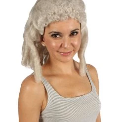 HPO Women's Womens Colonial Ladies 18th Century Curly Wig | Blonde Historical Wigs | Premium Breathable Capless Cap 14 HPO Women's Womens Colonial Ladies 18th Century Curly Wig | Blonde Historical Wigs | Premium Breathable Capless Cap