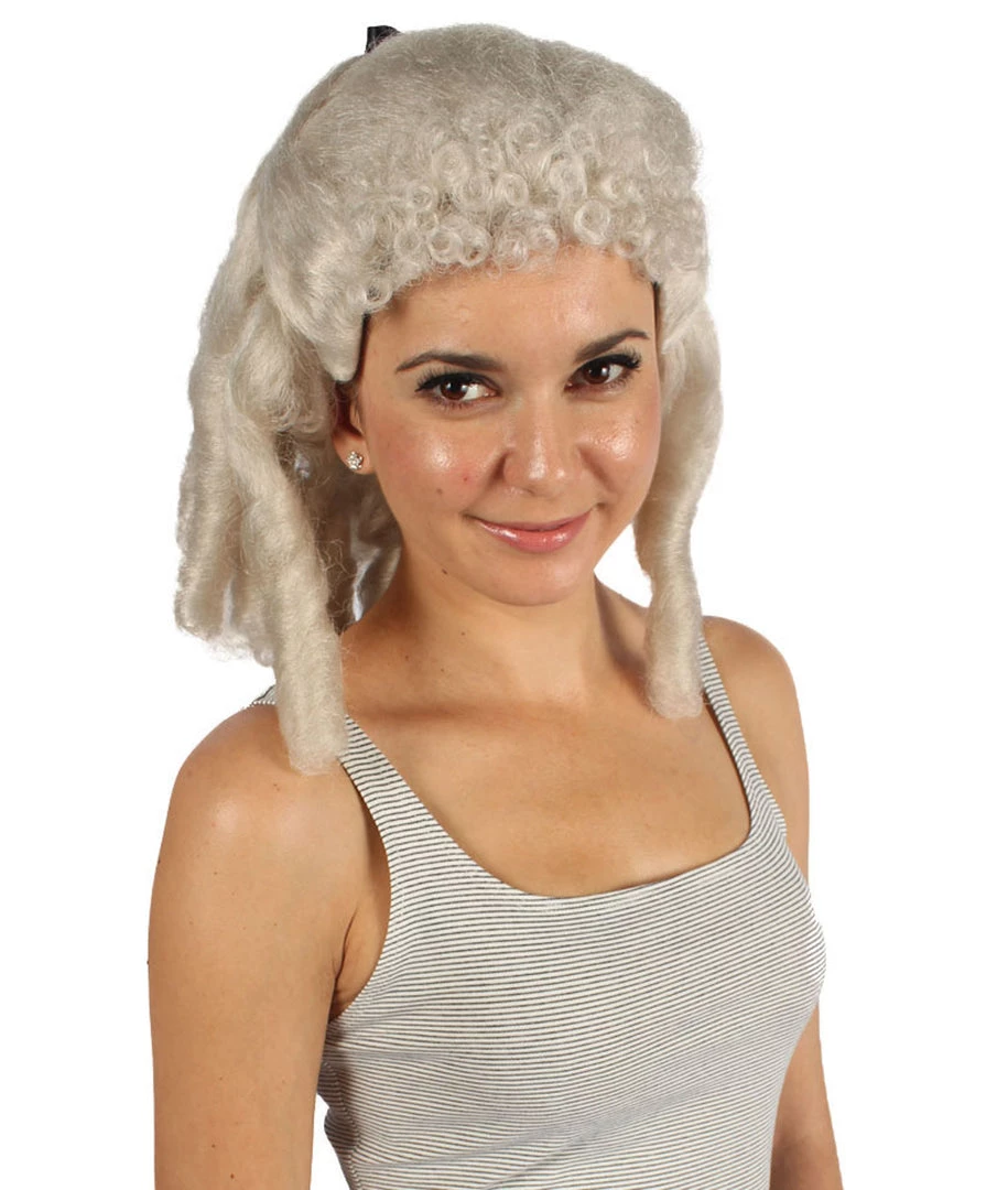 HPO Women's Womens Colonial Ladies 18th Century Curly Wig | Blonde Historical Wigs | Premium Breathable Capless Cap 6 HPO Women's Womens Colonial Ladies 18th Century Curly Wig | Blonde Historical Wigs | Premium Breathable Capless Cap